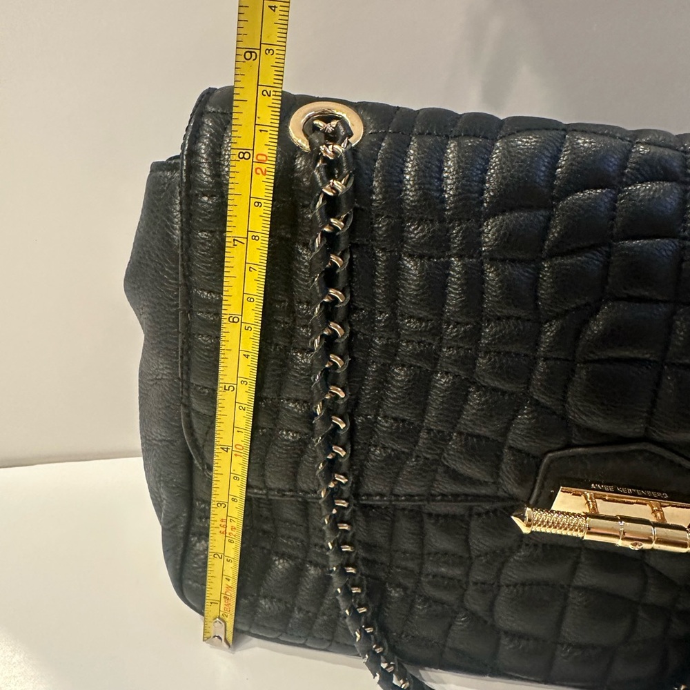 Aimee Kestenberg Black Quilted Leather Shoulder Bag w/ Gold Chain – Like New - Picture 13 of 15